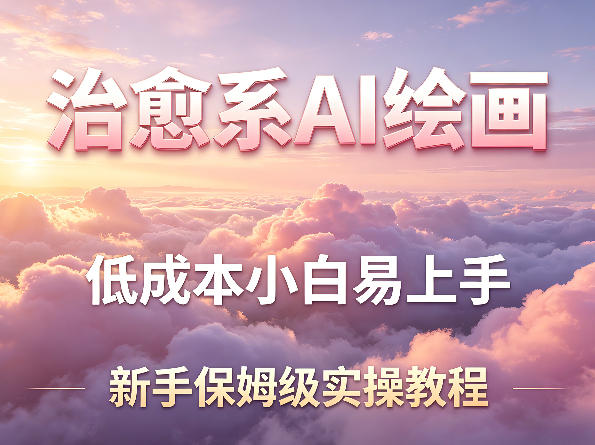 治愈系AI绘画提示词项目,低成本小白易上手,每天10分钟,新手保姆级实操教程-90网_网创项目平台_网络项目资源网-90wang.com